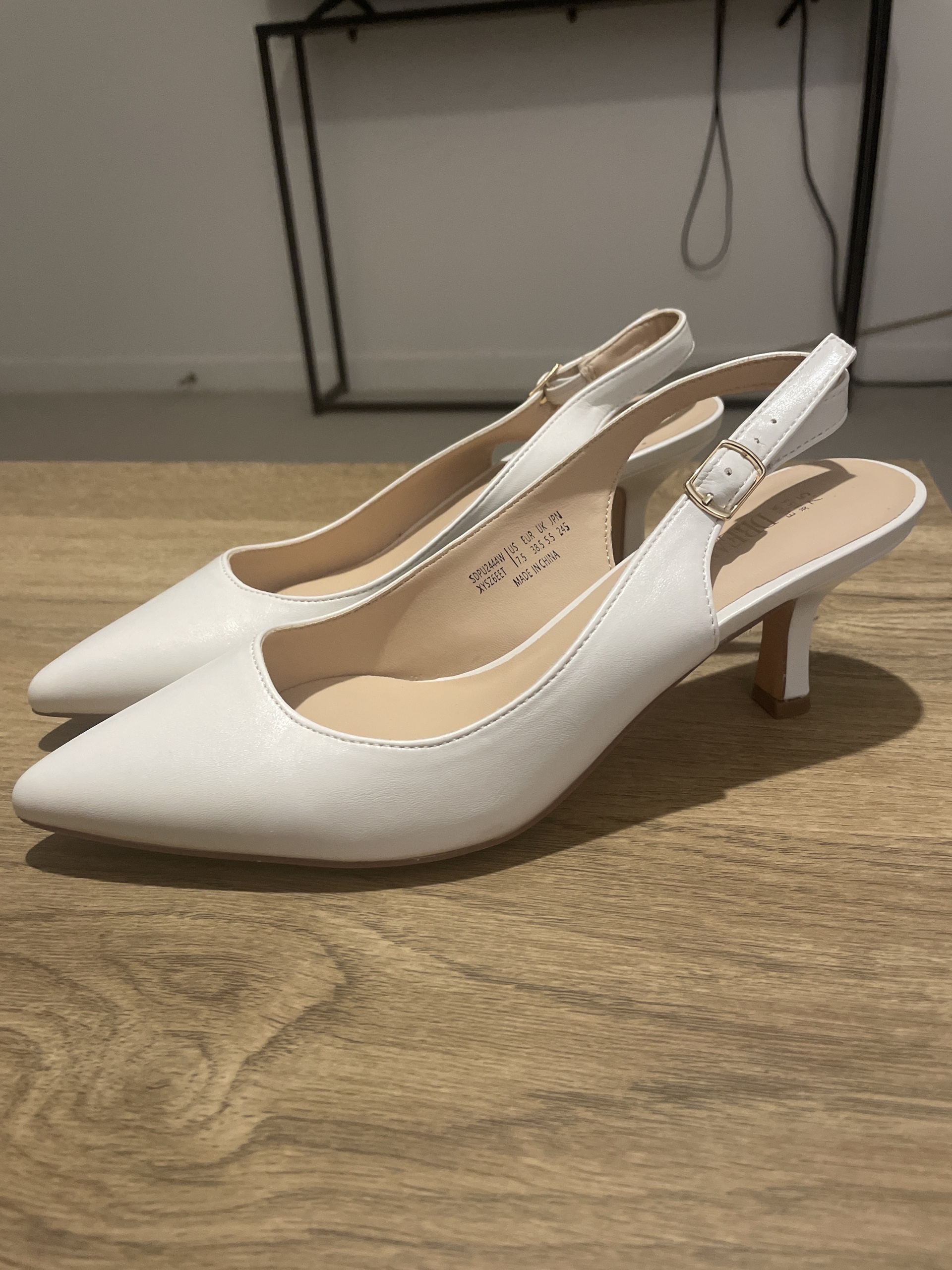 White Kitten Heels - 5.5 UK
